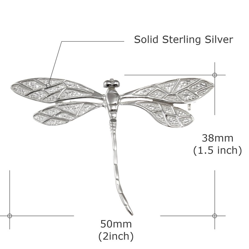 Alexander Castle Sterling Silver Dragonfly Brooch & Gift Box - Image 4